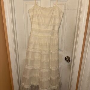 BCBGMaxAzria Antique White Lace Dress Brand New Size 12